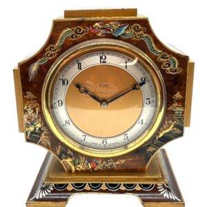 Interesting Chinoiserie Mantel Clock – Gilt Gold Decoration 8-day Clock