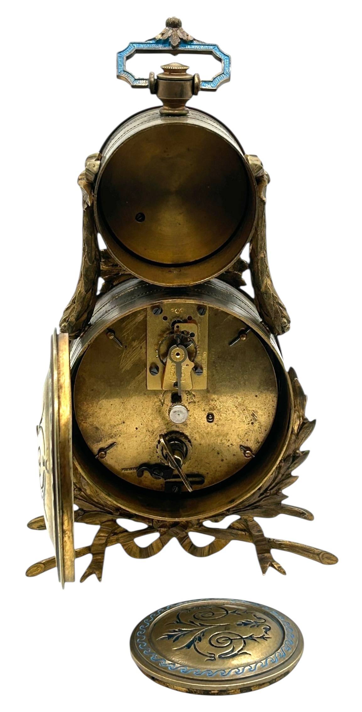 Rare Antique French Desk Clock – Combination Barometer & Mantel Clock Set C1870