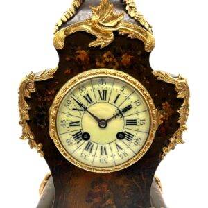 Antique Vernis Martin French Painted Boulle Mantel Clock – Circa 1860