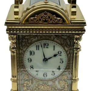 Fine Rare Victorian Mantel Clock – French 8-Day Carriage Clock With Repeat Feature