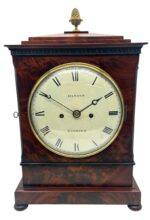 Superb Flame Mahogany English Bracket Clock