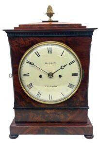 Superb Flame Mahogany English Bracket Clock