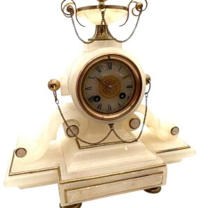 8 day French Alabaster mantel clock