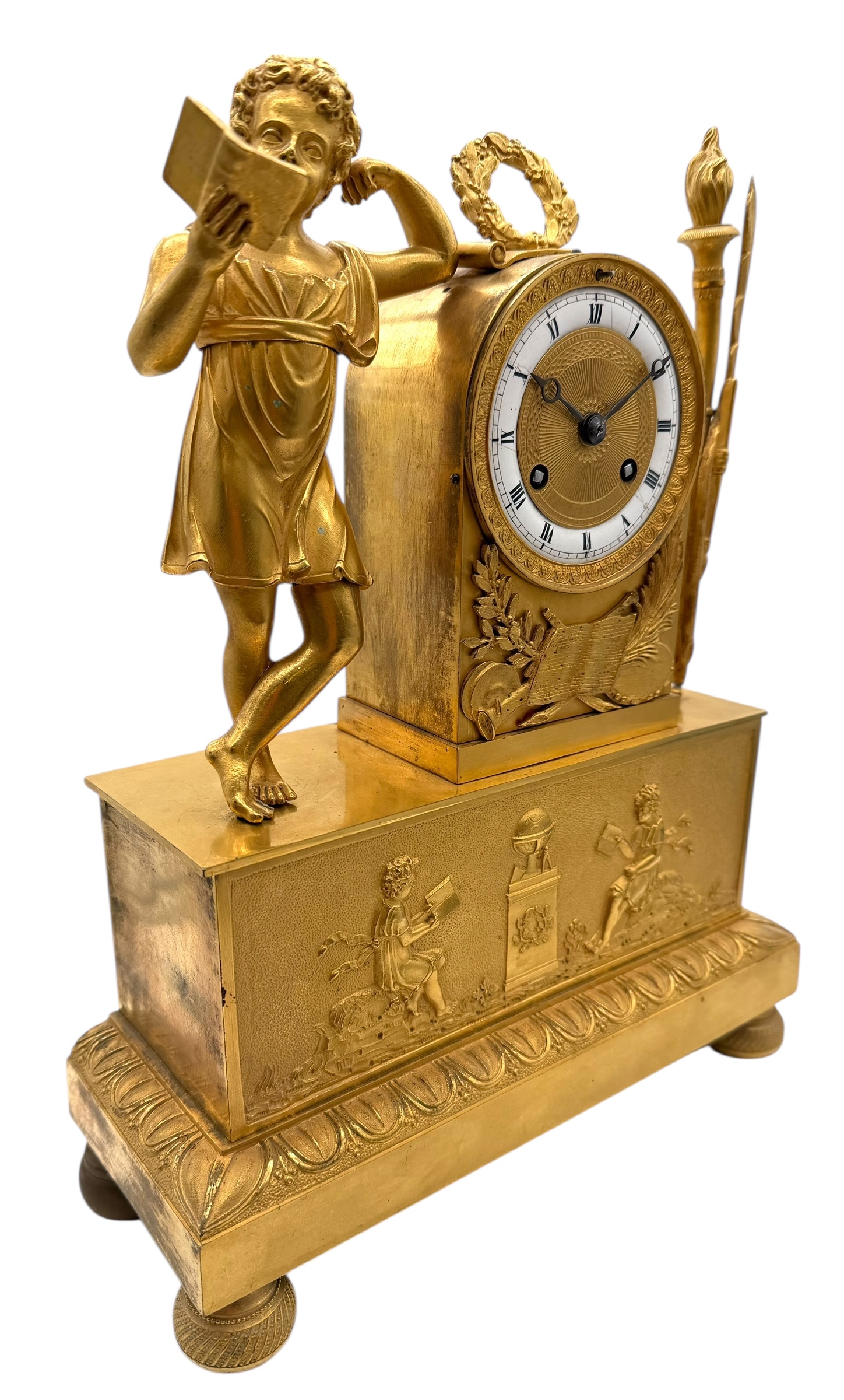 ormolu empire mantel clock