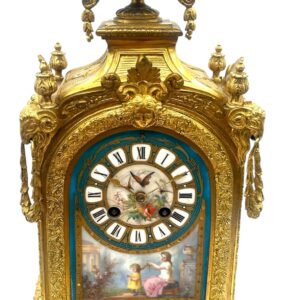 Sevres Ormolu 8-day mantel Clock