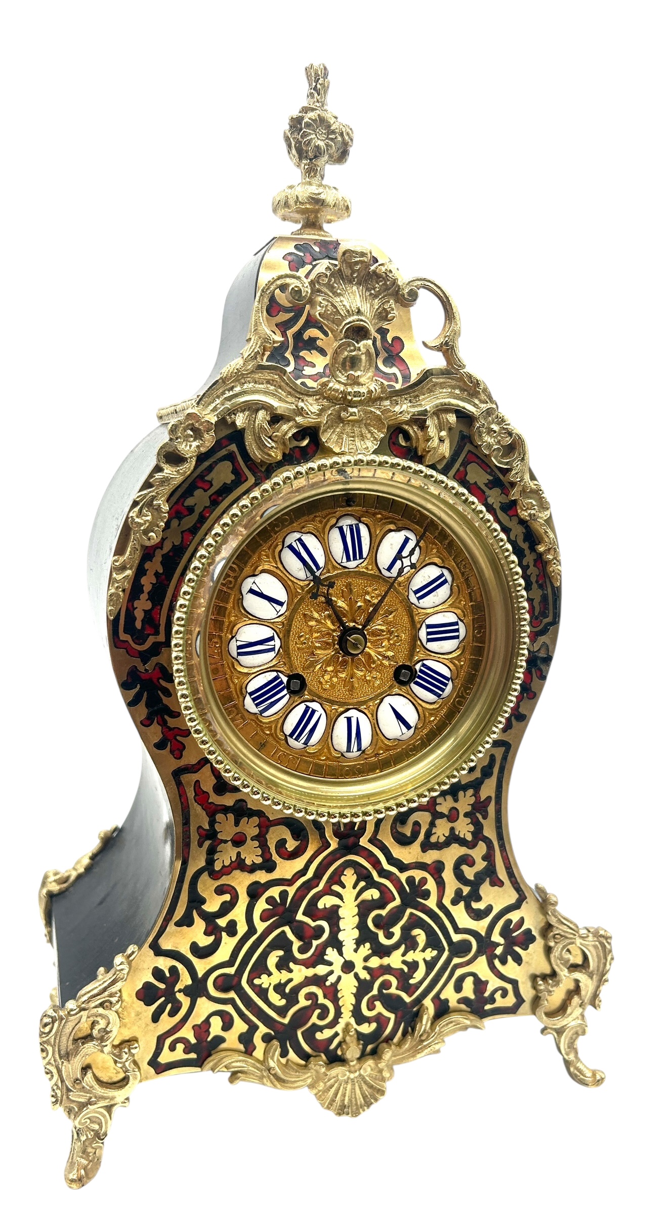 Quality Boulle Inlaid Mantel Clock
