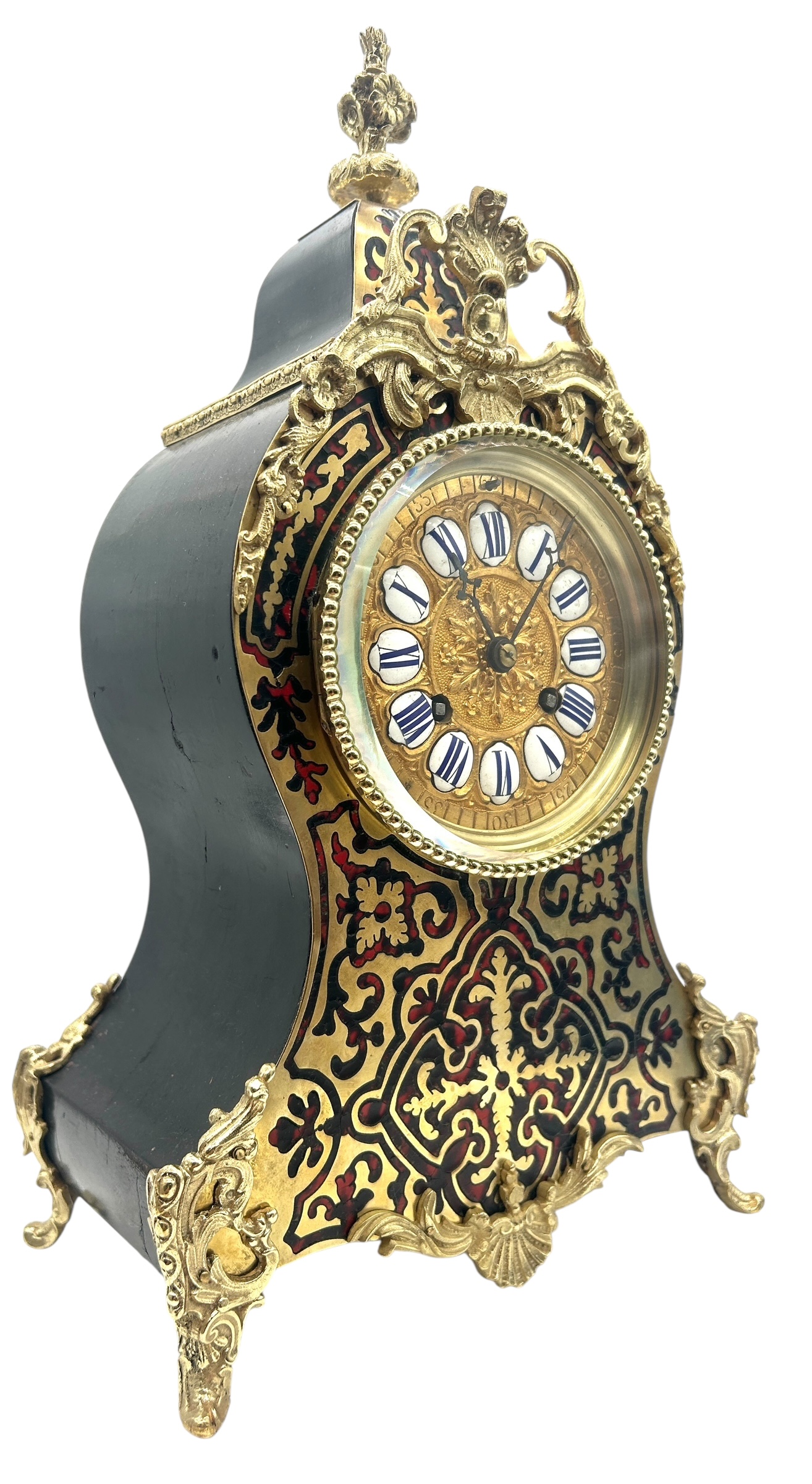 Quality Boulle Inlaid Mantel Clock