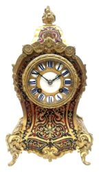 Quality Boulle Inlaid Mantel Clock