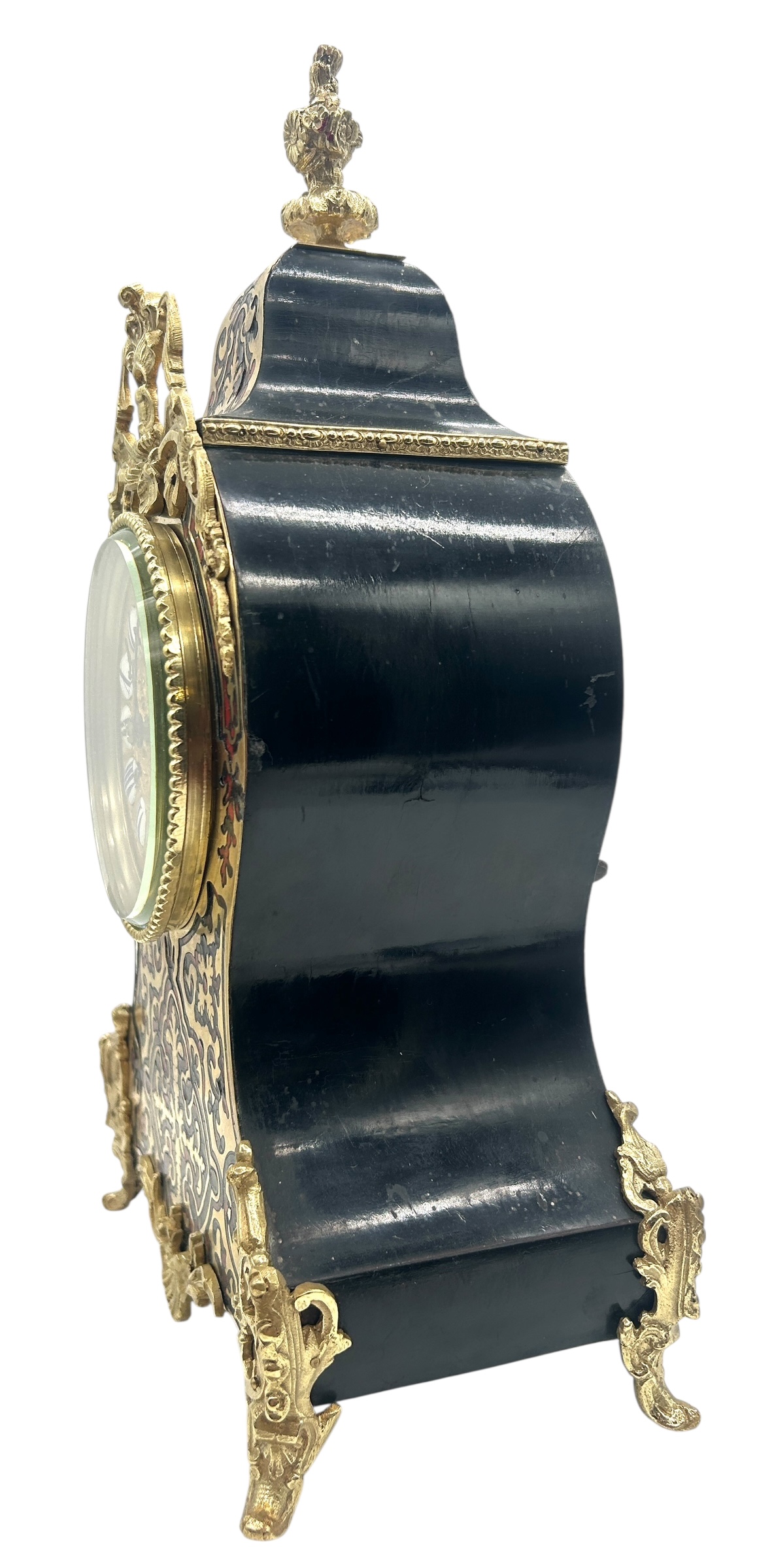 Quality Boulle Inlaid Mantel Clock