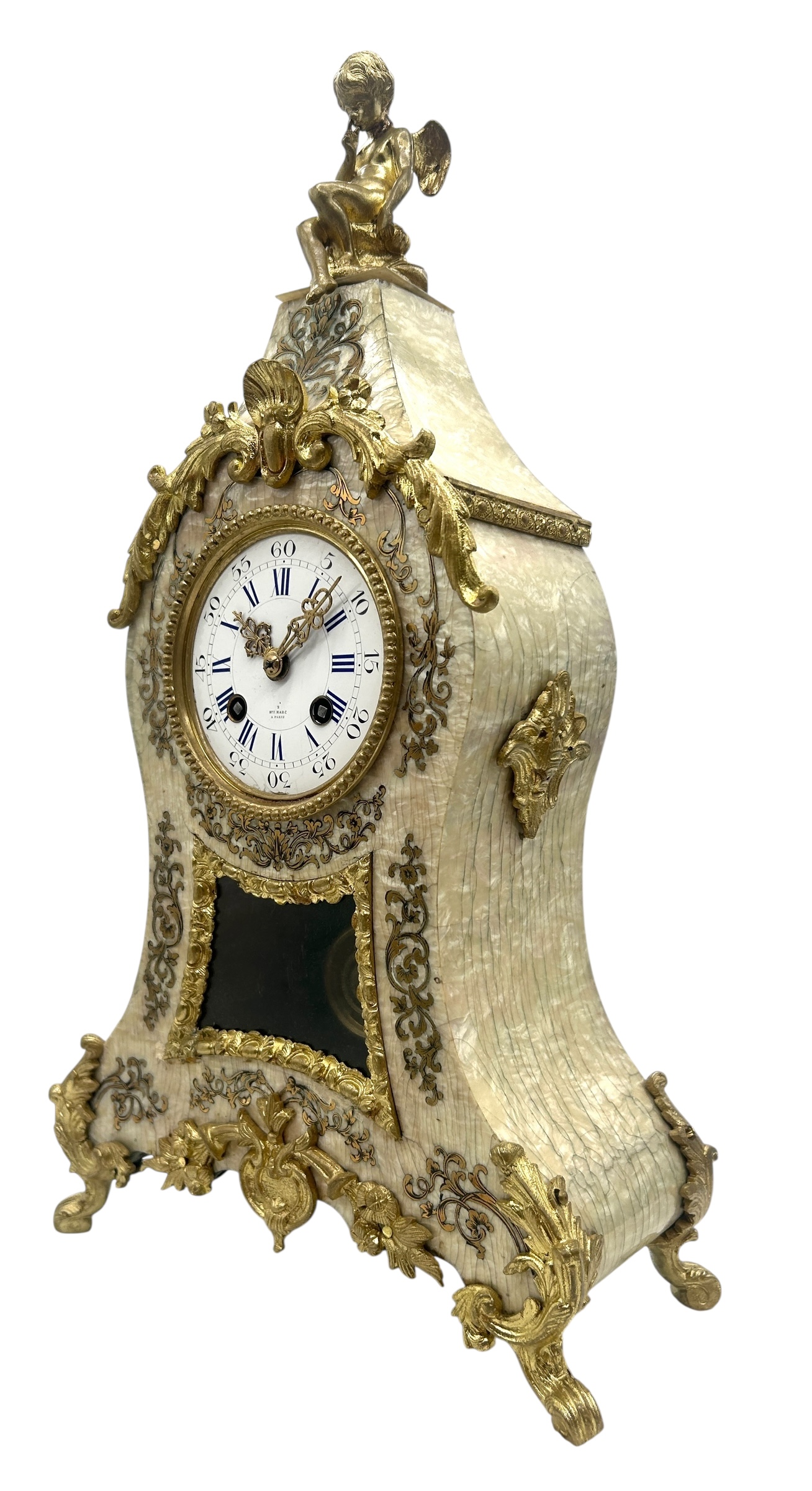 French Mantel Clock By Henry Marc