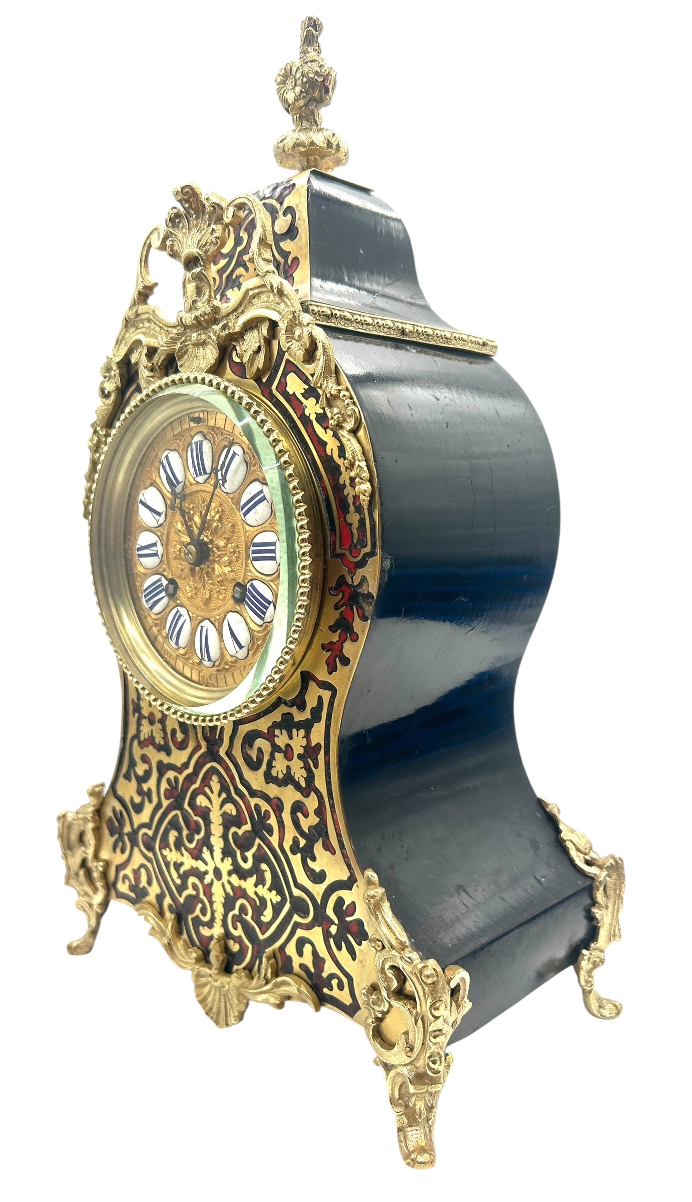 Quality Boulle Inlaid Mantel Clock