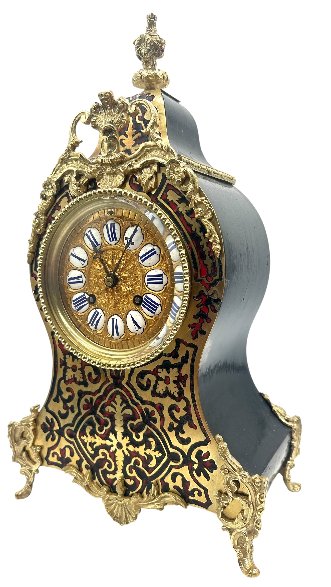 Quality Boulle Inlaid Mantel Clock