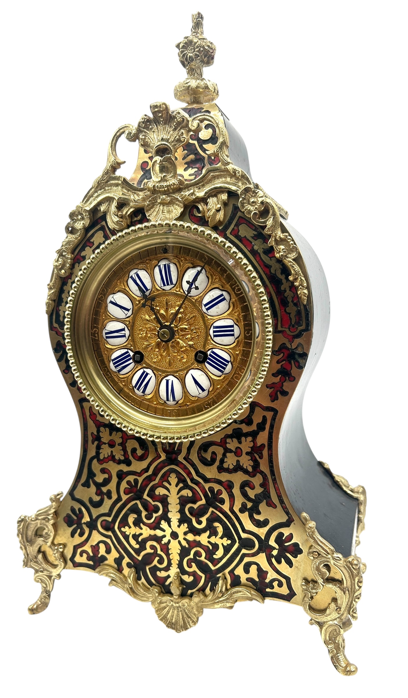 Quality Boulle Inlaid Mantel Clock