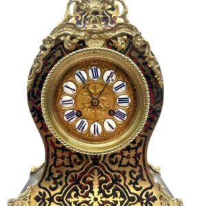 Quality Boulle Inlaid Mantel Clock