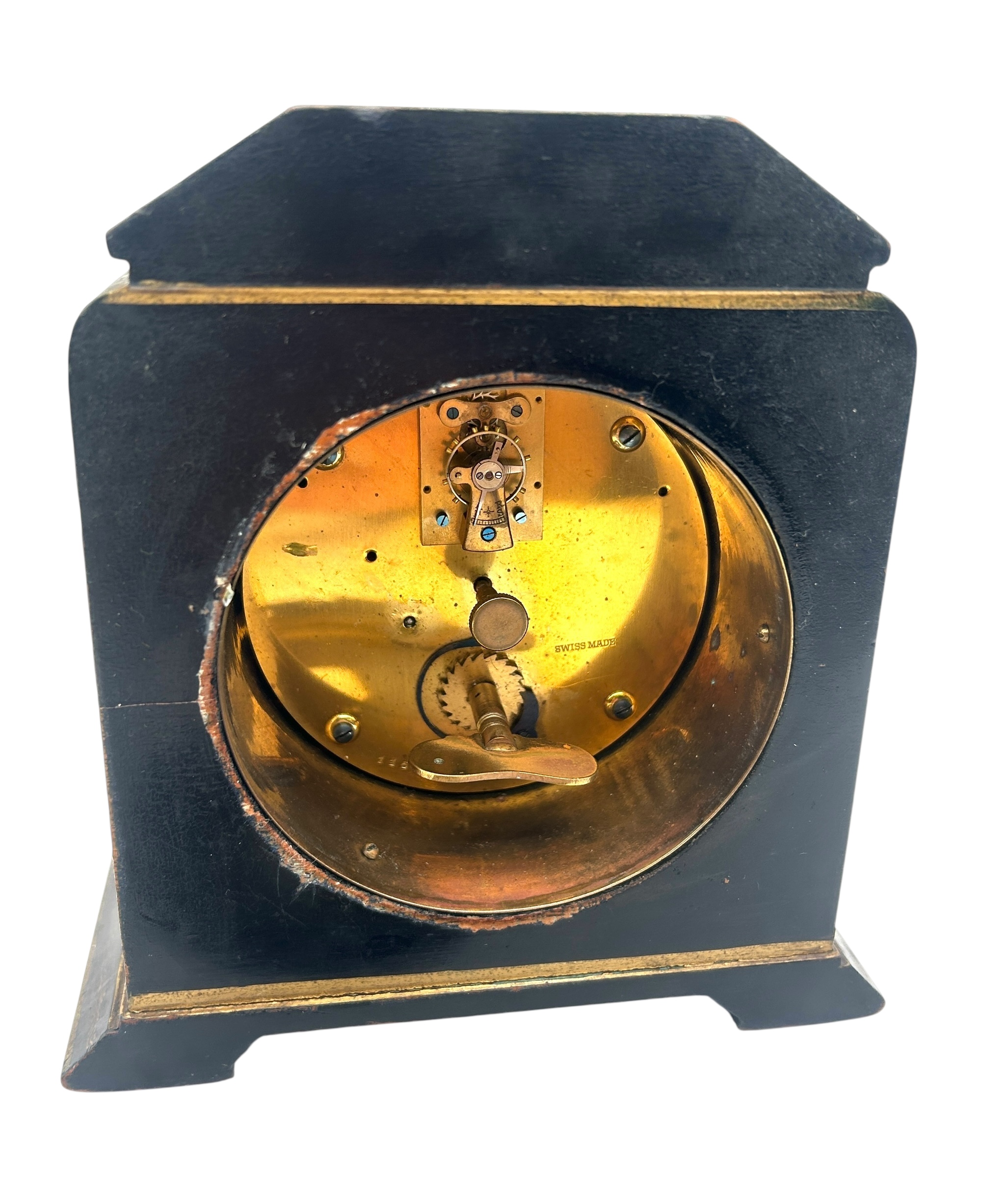 Quality Chinoiserie Mantel Clock – Black & Gold chinoiserie Clock- 8-Day Mantle Clock – Circa 1900