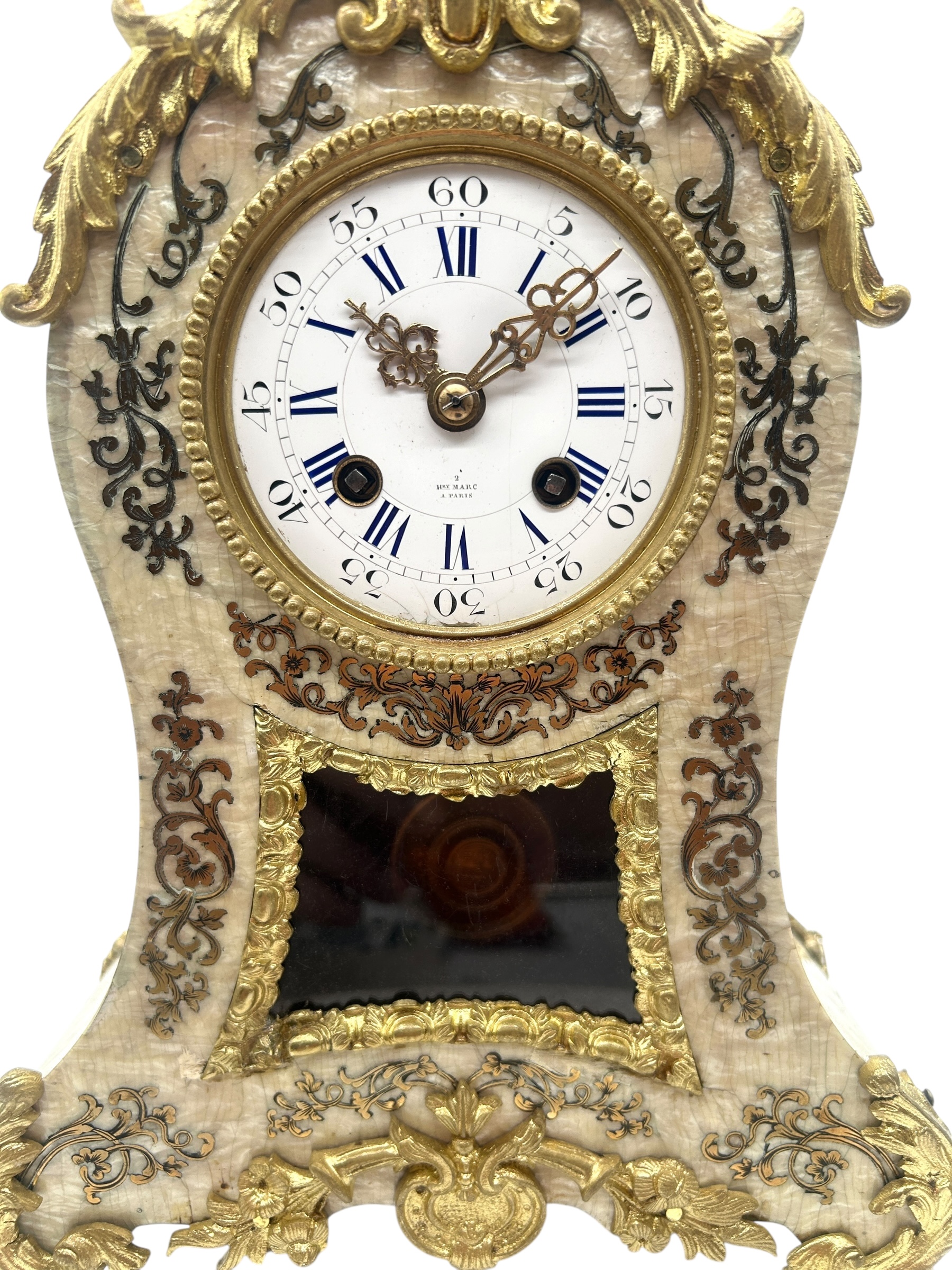 French Mantel Clock By Henry Marc