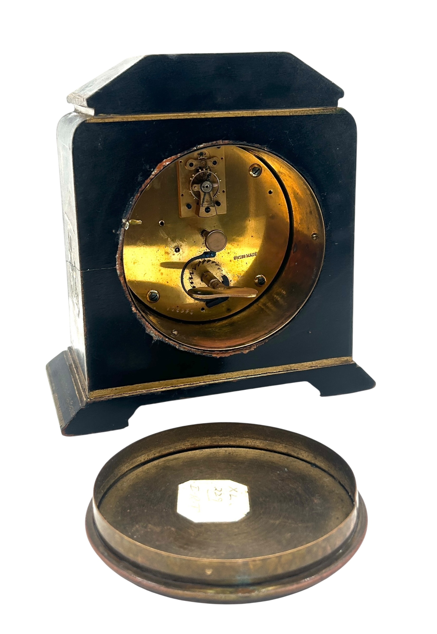 Quality Chinoiserie Mantel Clock – Black & Gold chinoiserie Clock- 8-Day Mantle Clock – Circa 1900