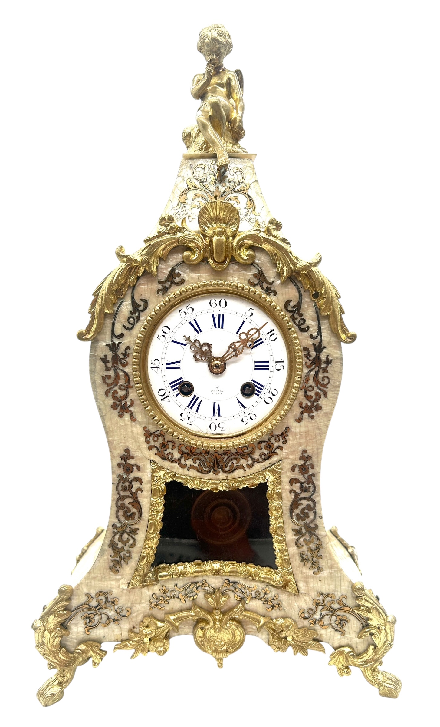 French Mantel Clock By Henry Marc