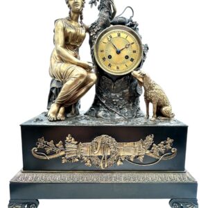 French Empire Bronze Clock