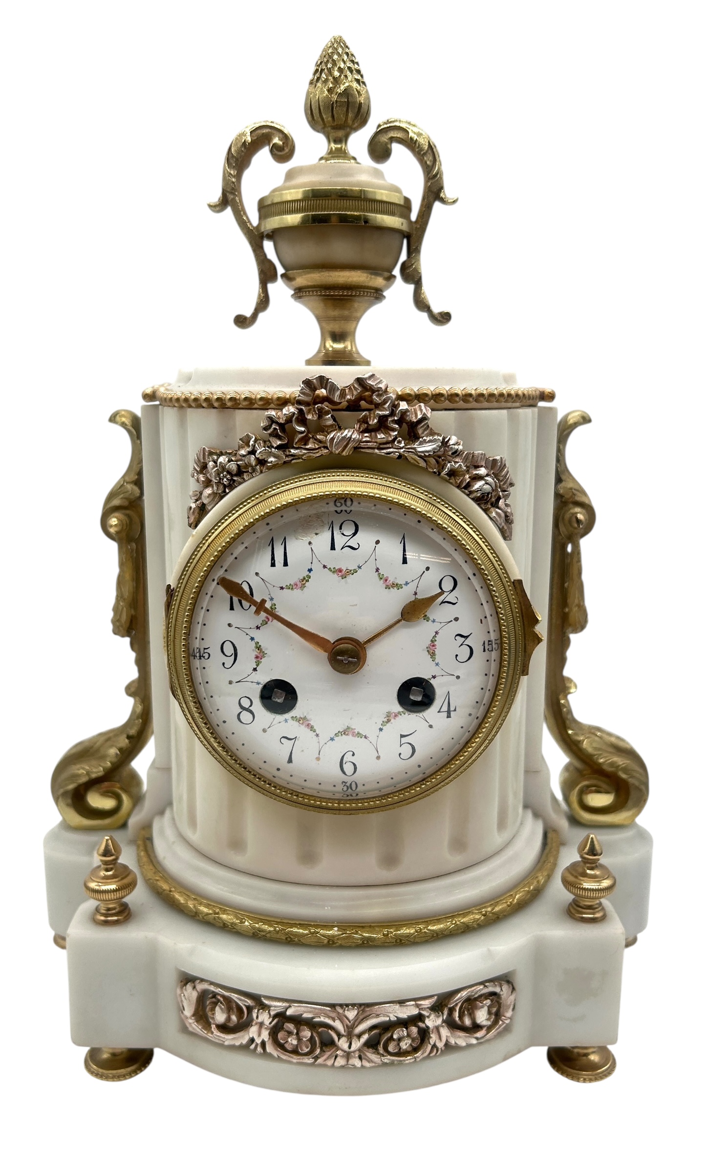 French Marble & Ormolu Clock