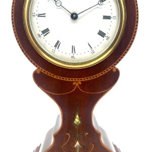 Quality Solid Mahogany Mantel Clock – Satinwood & MOP inlay - 8-Day Mantle Clock – Circa 1900