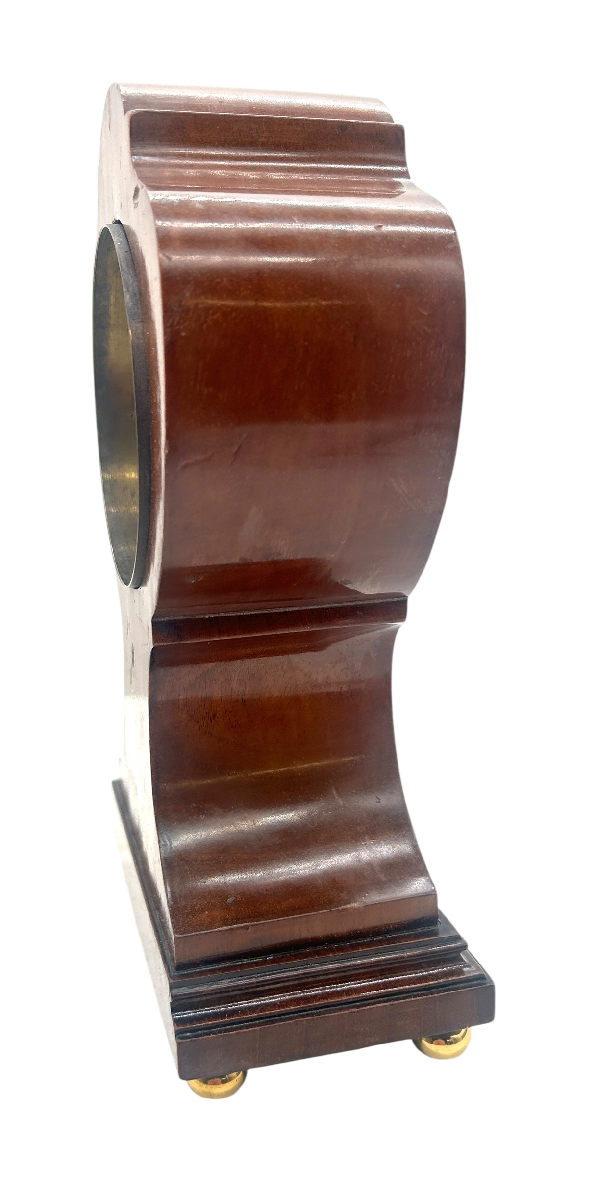 Quality Solid Mahogany Mantel Clock – Satinwood inlay - 8-Day Mantle Clock – Circa 1900