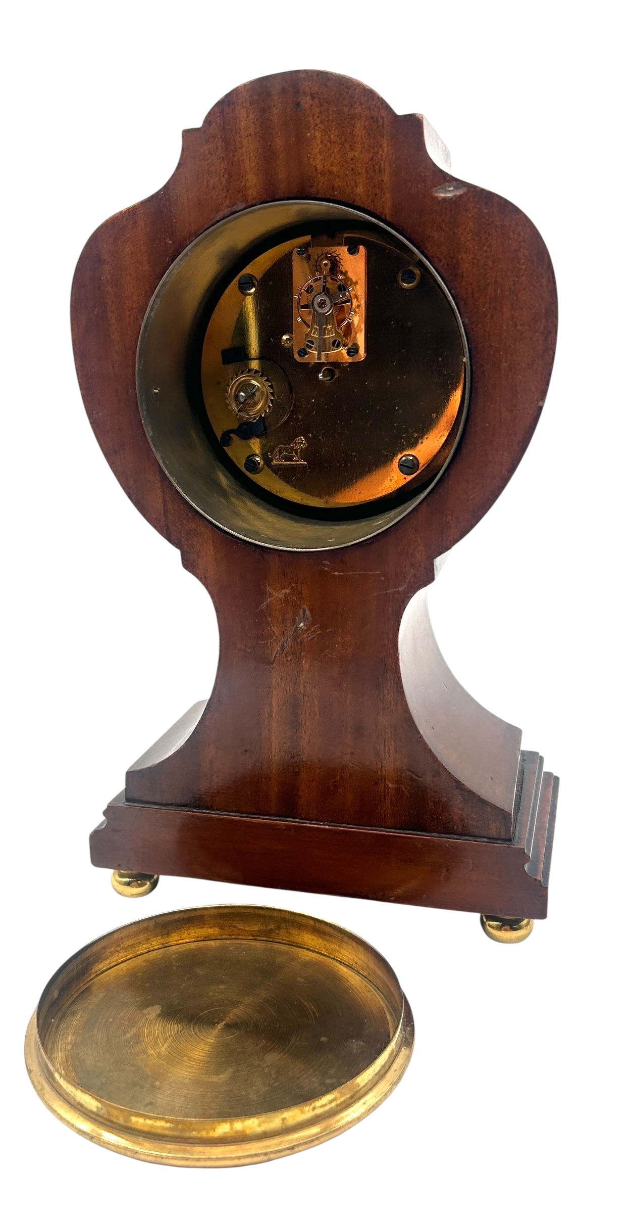 Quality Solid Mahogany Mantel Clock – Satinwood inlay - 8-Day Mantle Clock – Circa 1900
