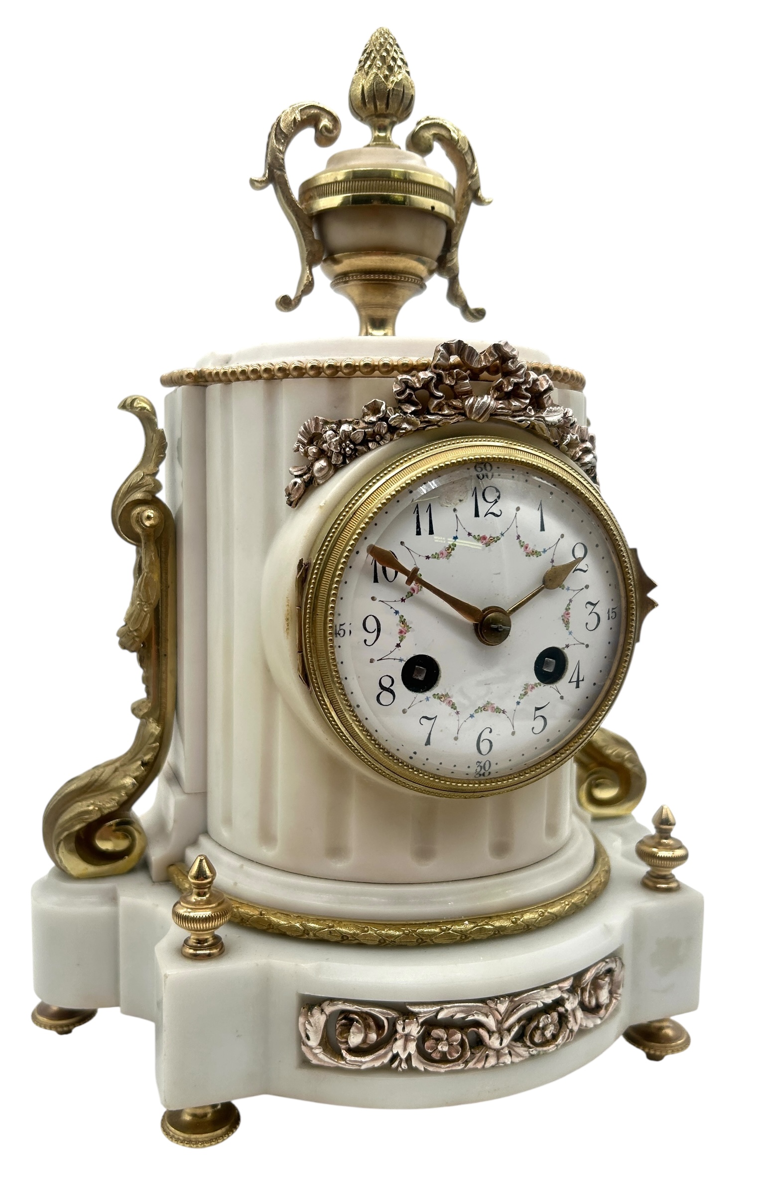 French Marble & Ormolu Clock