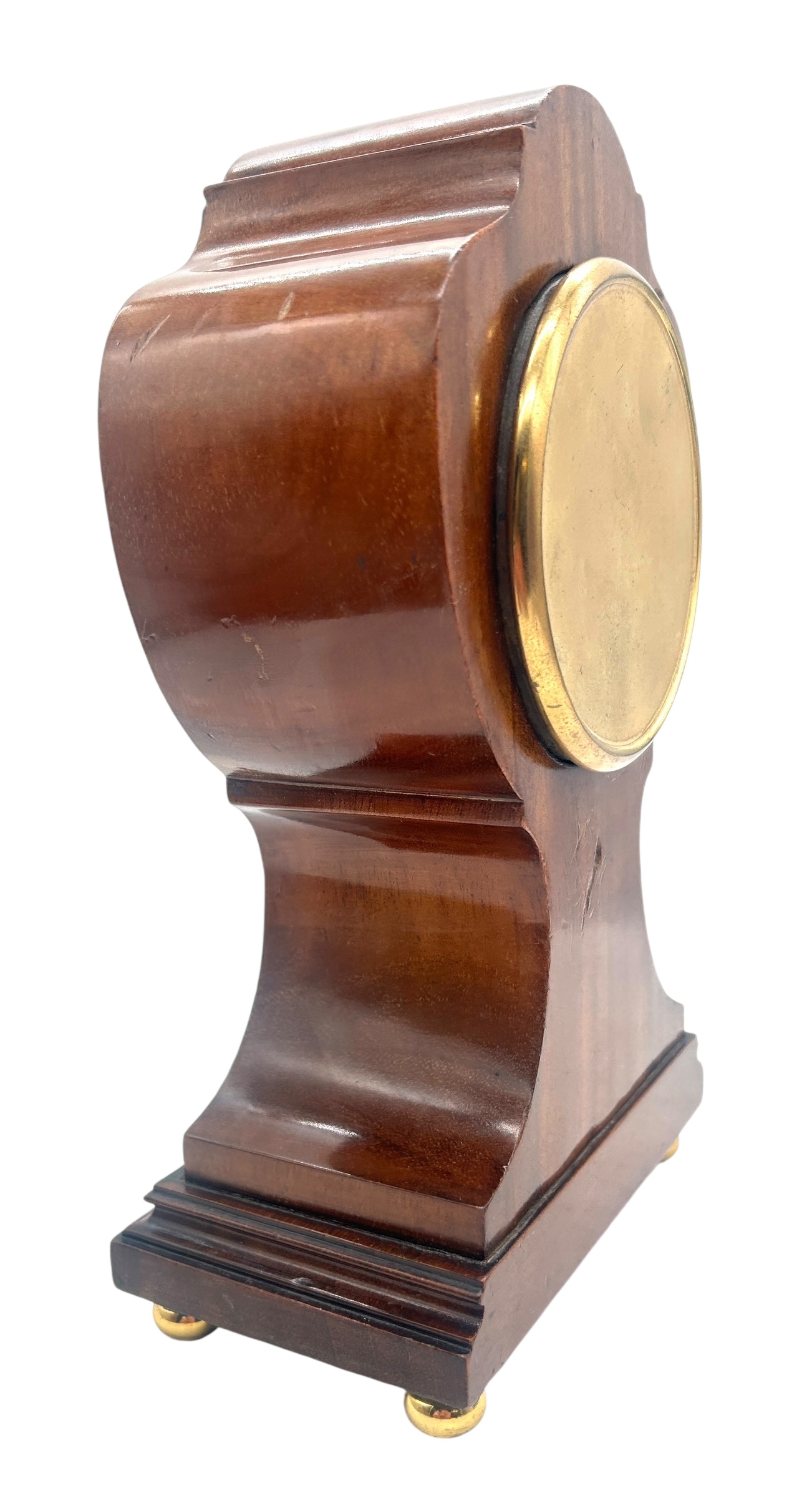 Quality Solid Mahogany Mantel Clock – Satinwood inlay - 8-Day Mantle Clock – Circa 1900