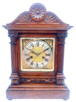 HAC Bracket Clock – Mahogany Cased Architectural Striking Mantel Clock C1900