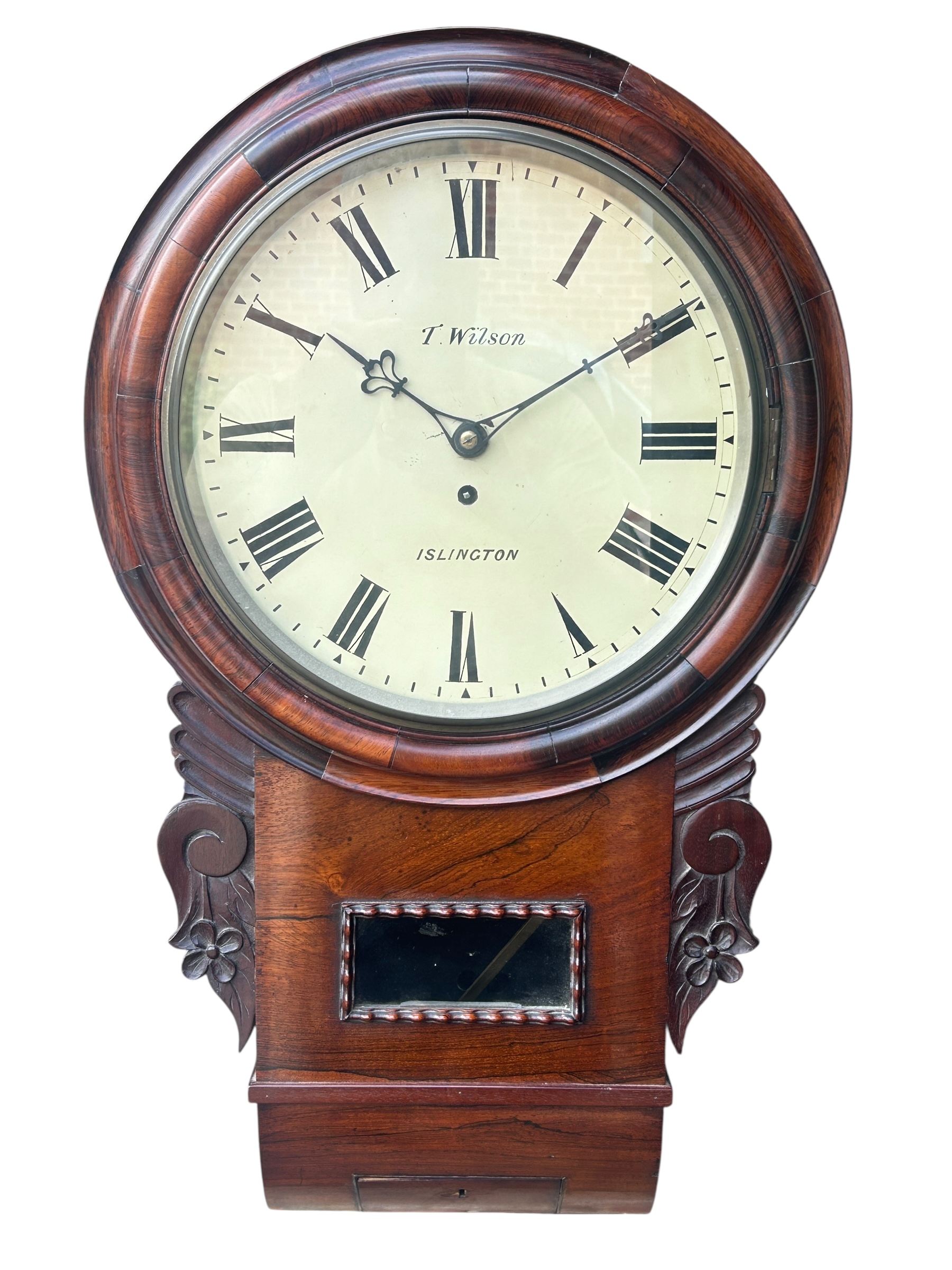 Single Fusee Drop Dial Clock