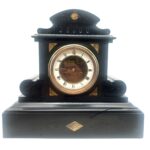 French 8 Day Slate Mantel Clock