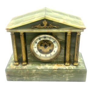 Green Onyx Architectural Mantel Clock