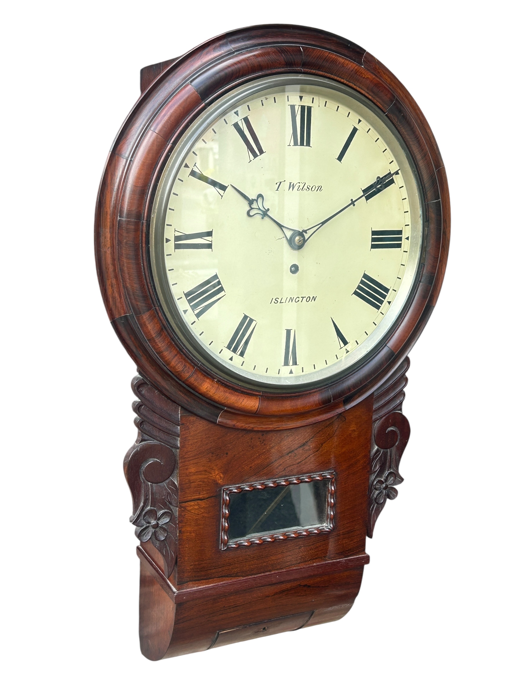 Single Fusee Drop Dial Clock