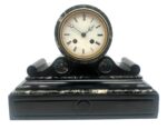 Victorian Drumhead Slate Mantel Clock
