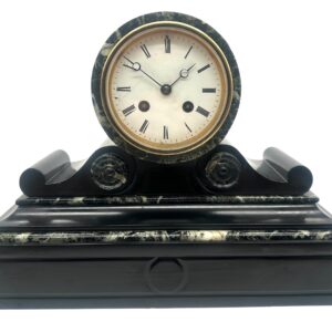 Victorian Drumhead Slate Mantel Clock