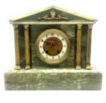 Green Onyx Architectural Mantel Clock