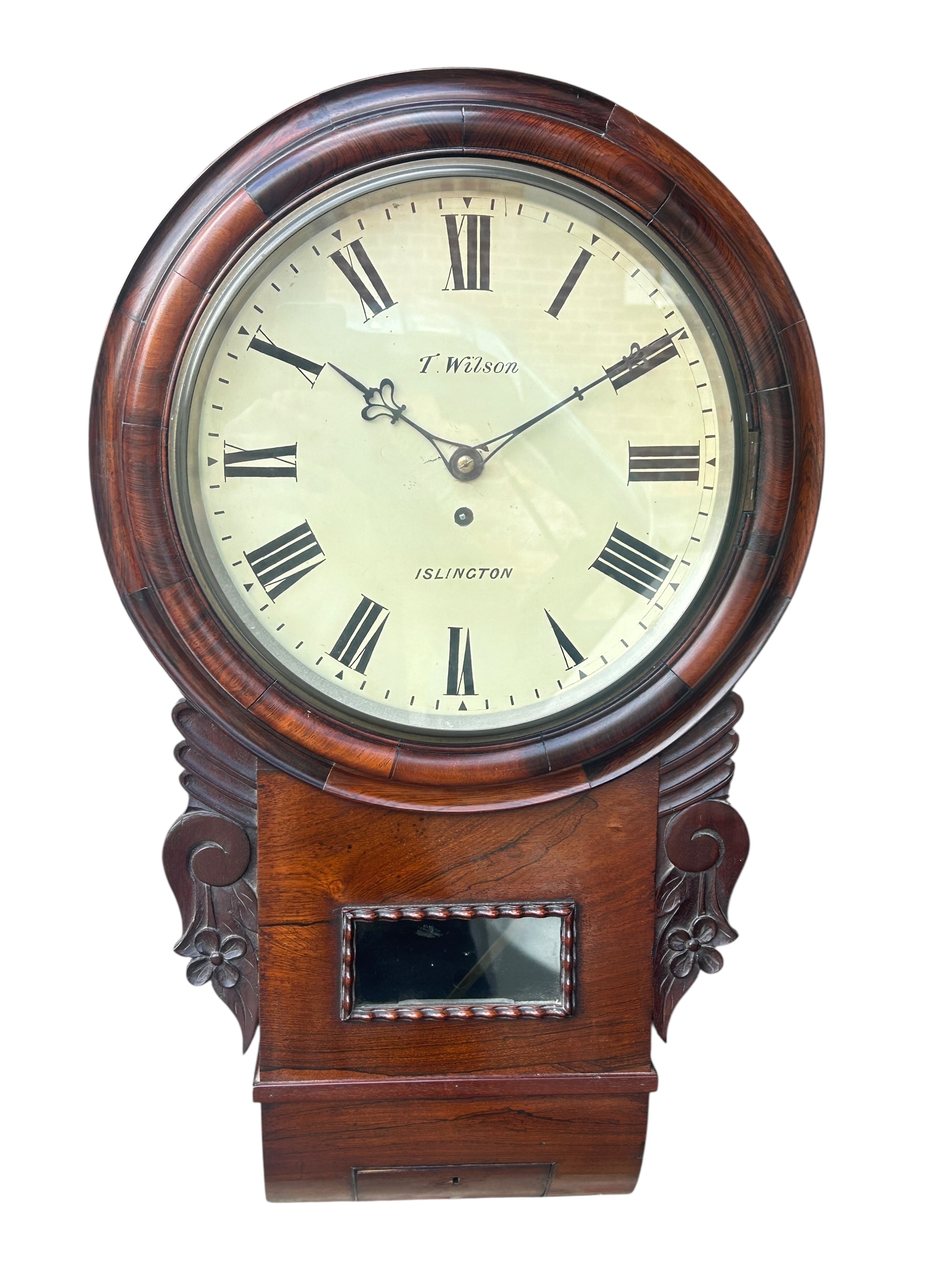 Single Fusee Drop Dial Clock