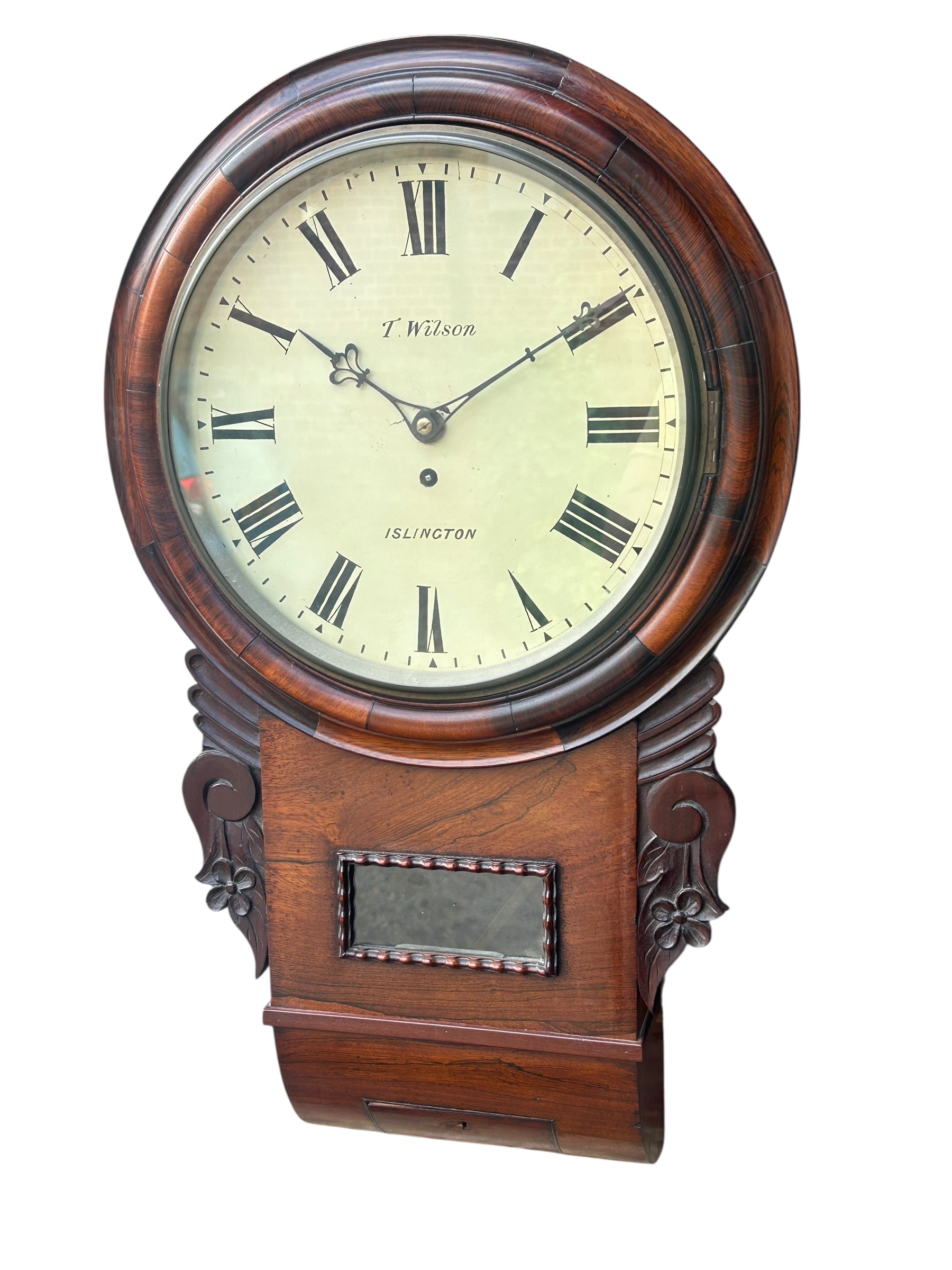 Single Fusee Drop Dial Clock