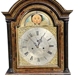 Scarlet Red Japanned & Chinoiserie Longcase