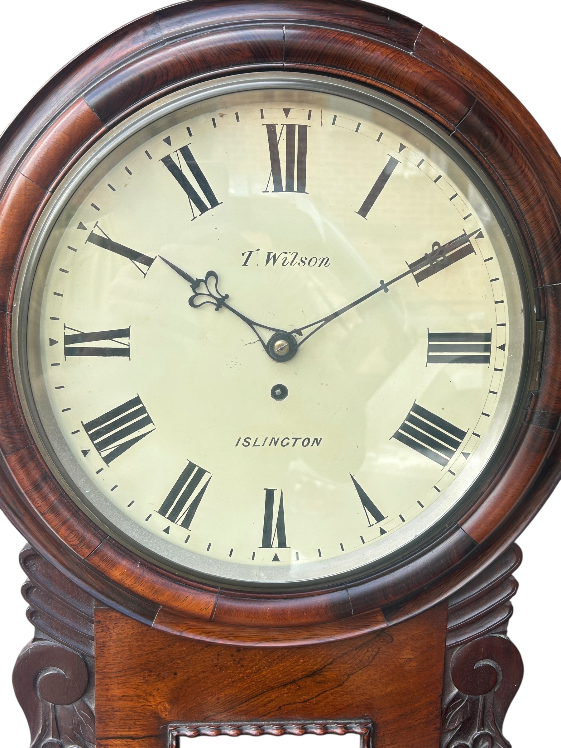 Superb English Victorian Single Fusee Drop Dial Clock – 1880 by T Wilson Islinton - Image 5