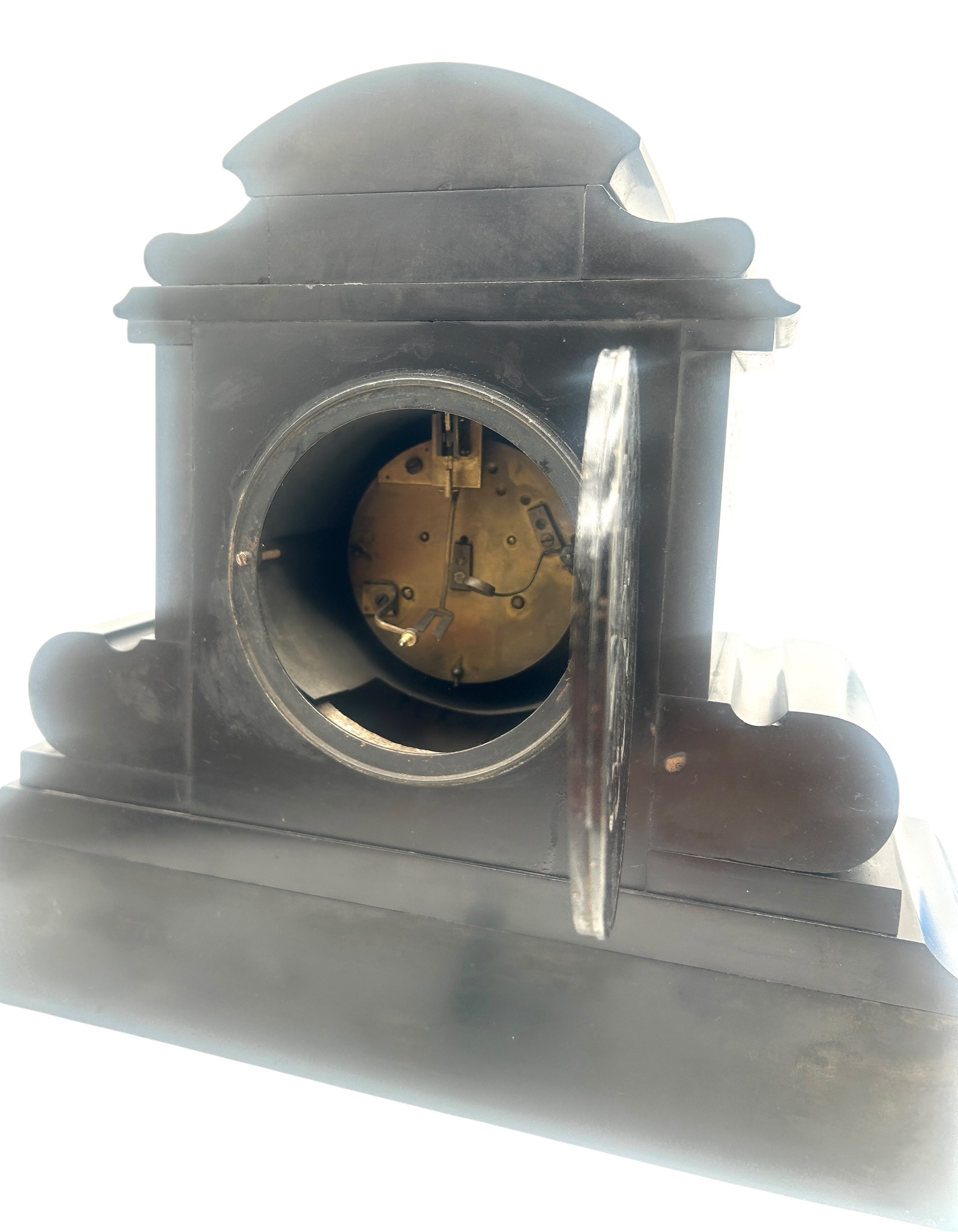 French 8 Day Slate Mantel Clock