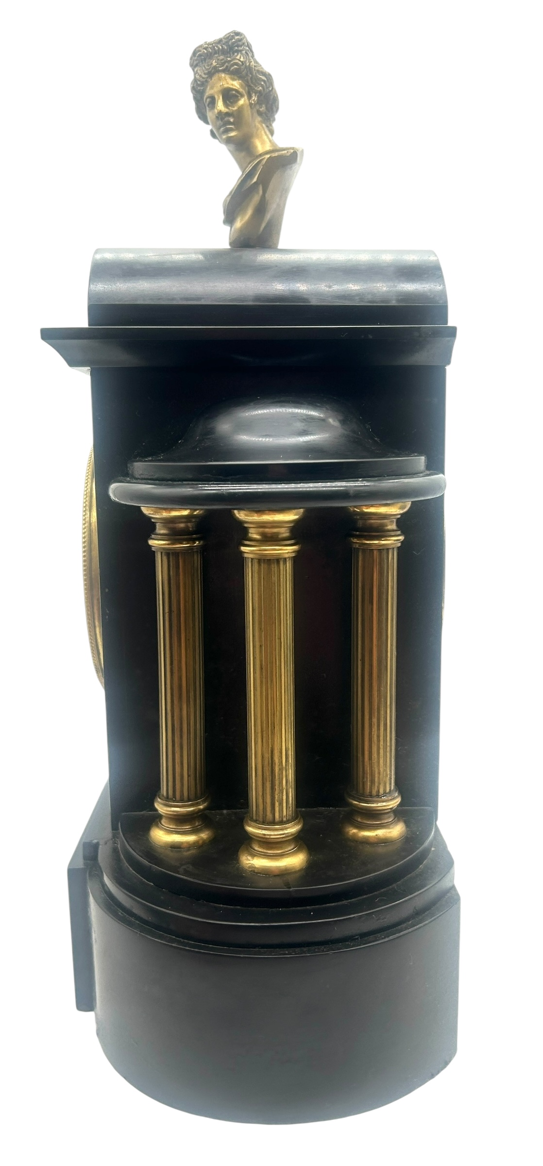 Architectural design slate & marble Mantel Clock