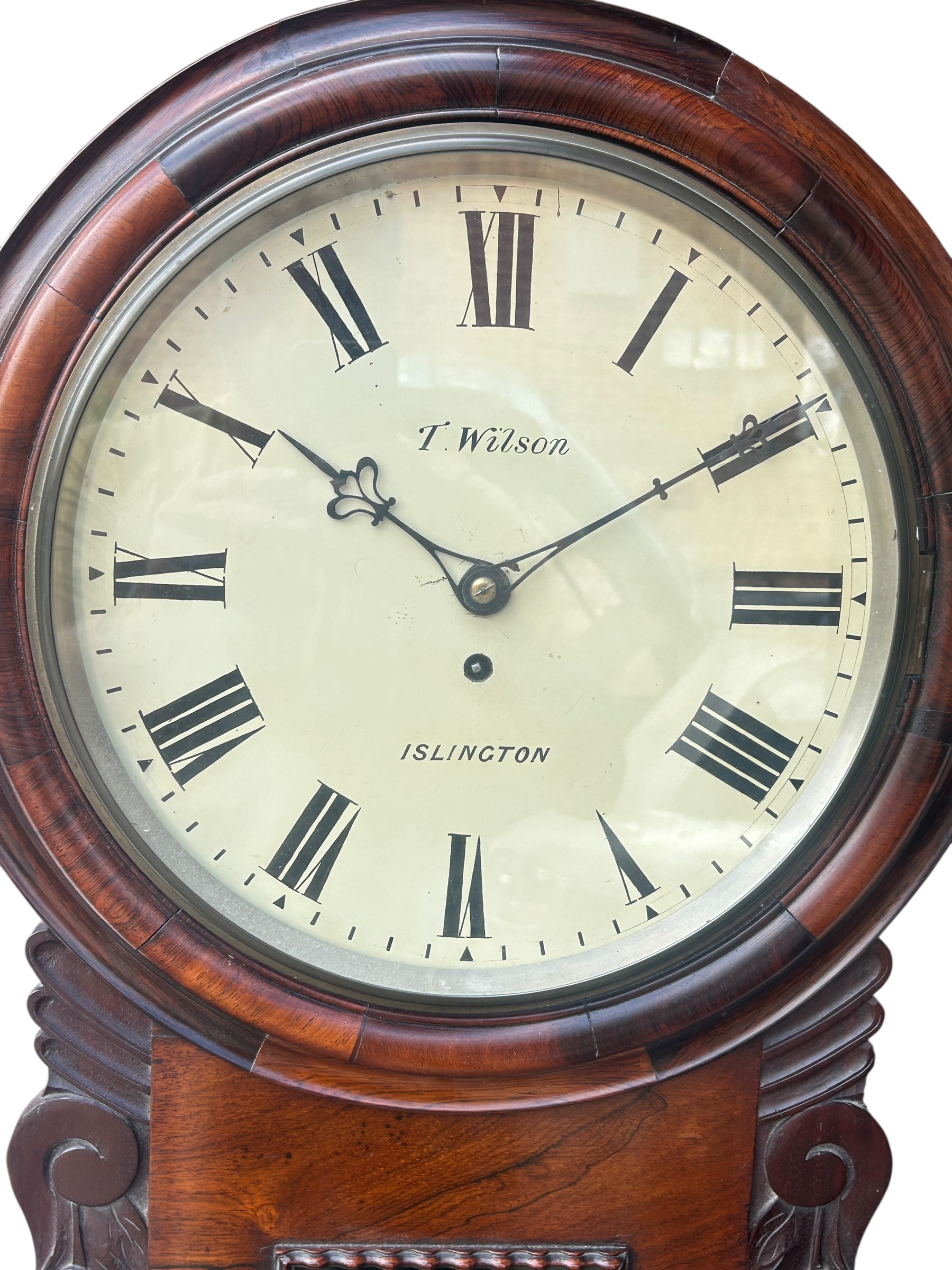 Single Fusee Drop Dial Clock