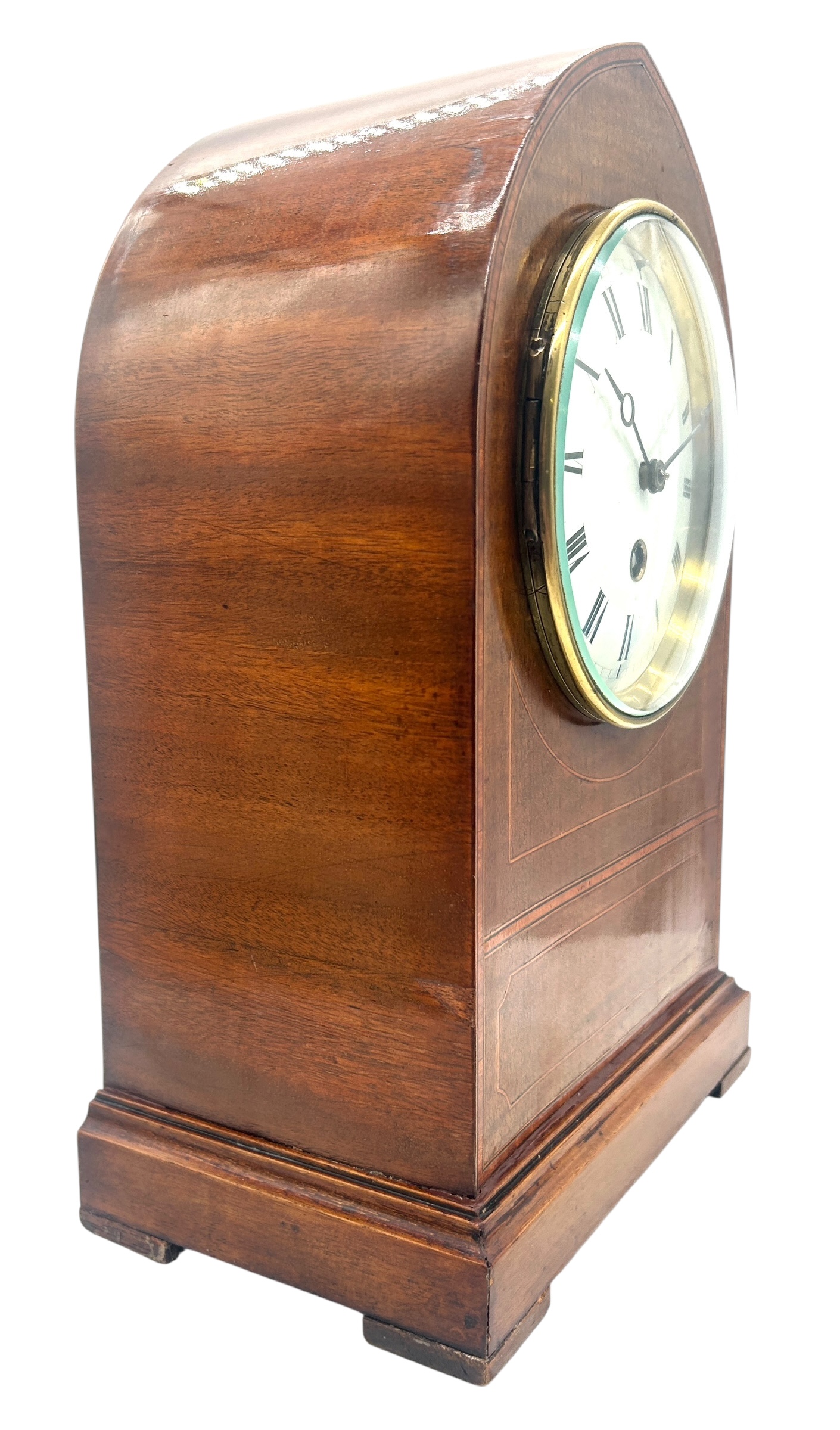 Mahogany Lancet Top Mantel Clock