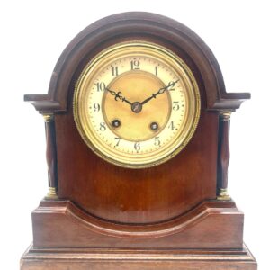 Impressive Solid Mahogany Arch Top Mantel Clock