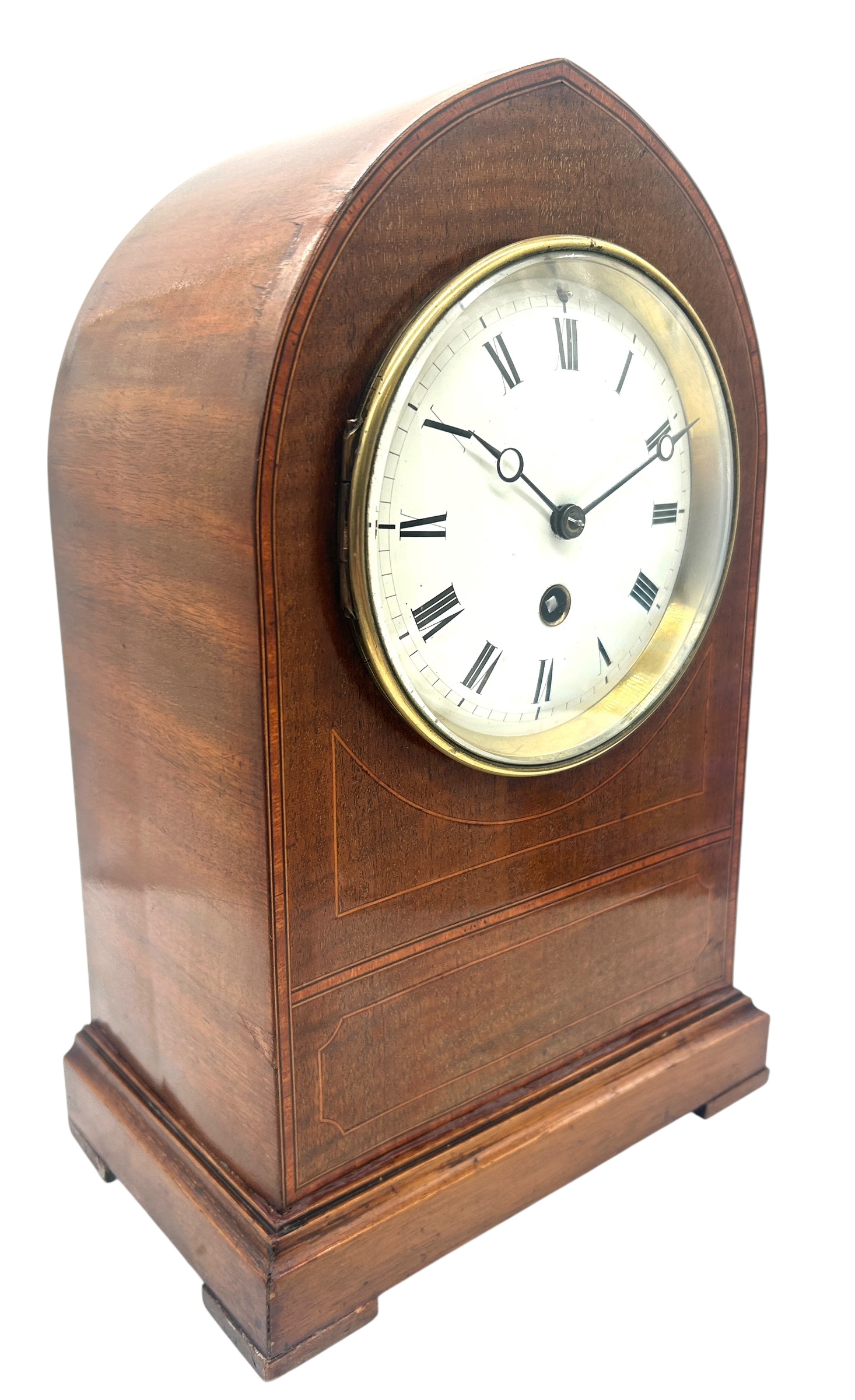 Mahogany Lancet Top Mantel Clock
