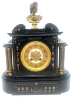Architectural design slate & marble Mantel Clock