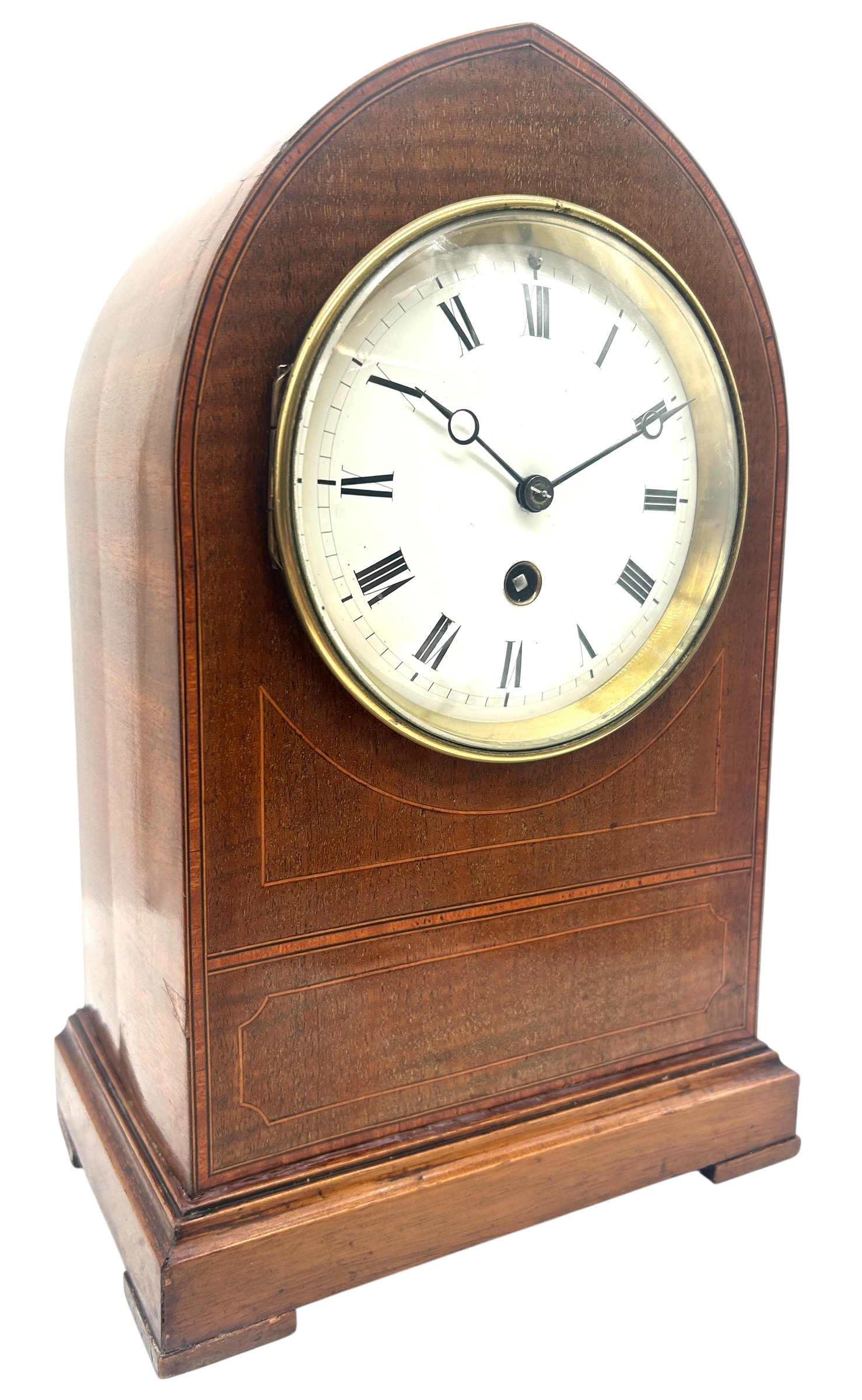 Mahogany Lancet Top Mantel Clock