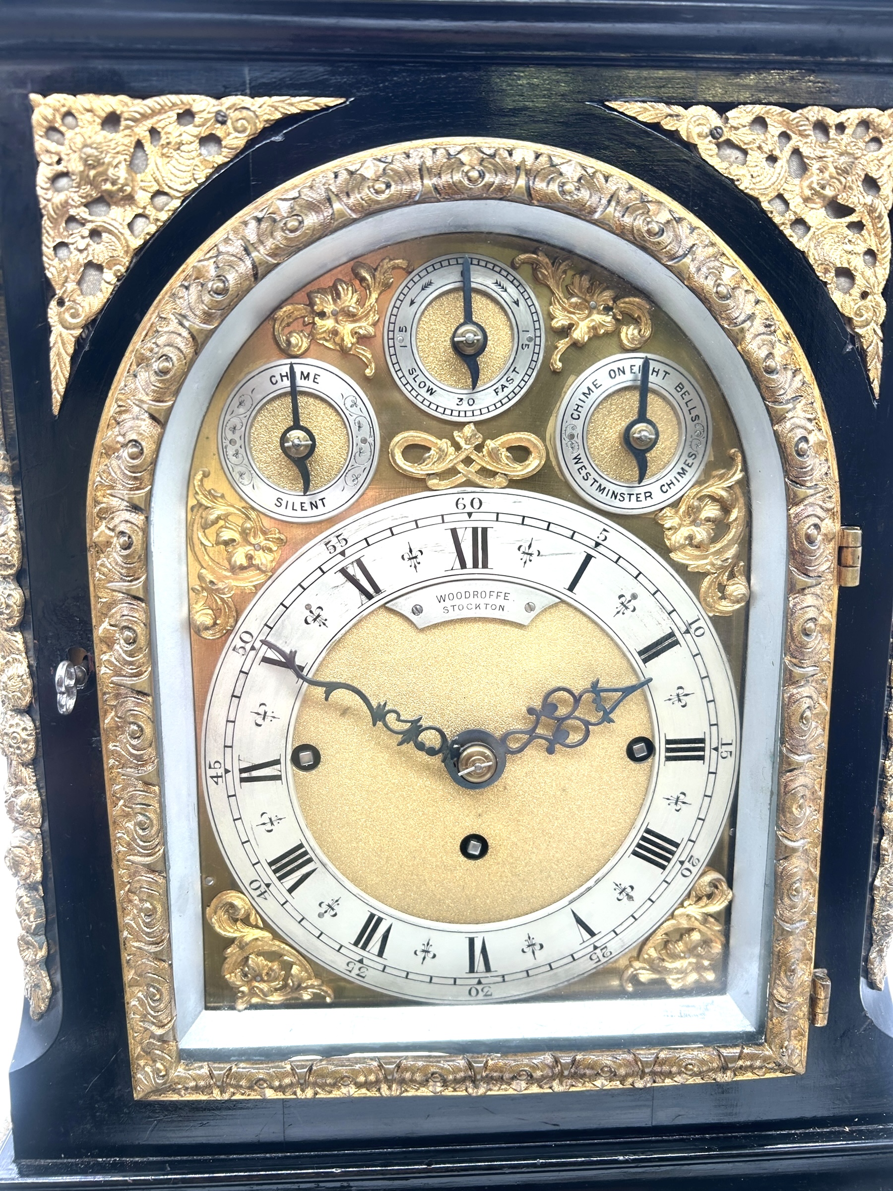 triple fusee bracket clock